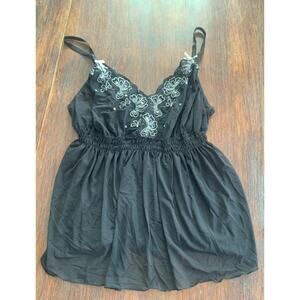 Cacique black lingerie chemise top